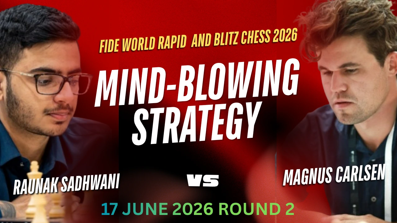 Raunak Sadhwani vs Magnus Carlsen: 7 Stunning Moments That Didn’t Beat Carlsen but Proved Raunak’s Brilliance Raunak Sadhwani vs Magnus Carlsen: 7 Stunning Moments That Didn’t Beat Carlsen but Proved Raunak’s Brilliance